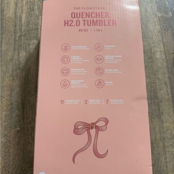 NEW-Stanley/Barbie- Floral Tumbler with Straw (80’s Peaches N cream) 40oz - Picture 8 of 9